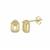 Gold Plated 925 Sterling Silver Octagon Earring Mounts (To fit 6x4mm gemstone) - 1 Pair
