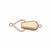 Rose Gold 925 Sterling Silver Plain Foldover Magnetic Clasp Approx 17x7mm (Pack of 1)
