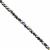 AB Coated Black 4mm Glass Rounds, 1m Strand 
