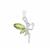 2.31cts The Enchanted Fairy Silver Pendant With Peridot & White Topaz