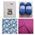 Jumbo Comfort's Denim Yarn & Liberty Bloom Wave Bag Kit: Instructions, Yarn (2 x 100g), Fabric (1m) & Button (1 x 30mm)
