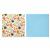 Scandi Woodland Burnt Orange  Candy Blue Fabric Bundle (1m)