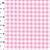Pink Checks on White Gingham Cotton Poplin Fabric 0.5m