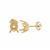 Gold Plated 925 Sterling Silver Cushion Earring Mount (To fit 9x7mm Gemstone) - 1pair