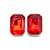 Octagon Crystal Red, Approx. 13x18mm, 2pcs
