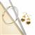Gold Plated Base Metal Shaped Wire Bundle, (Pack of 5 Pcs) With Downloadable Instructions By Natalie Patten