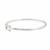 925 Sterling Silver Bangle with 0.08cts White Topaz for Clip-On Round Pendant, Approx 52x62mm