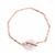Rose Gold Plated 925 Sterling Silver Twisted Connector Bracelet Kit with White Jadeite Toggle Clasp