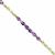5cts Amethyst & Peridot Faceted Raindrops Approx 3x2 to 5x3mm, 19cm Strand With Spacers