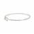 925 Sterling Silver Bangle with 0.08cts White Topaz for Clip-On Oval Pendant, Approx 52x62mm