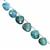 65cts Chrysocolla Top Side Drill Faceted Heart Approx 8.5 to 13.5mm, 17cm Strand with Spacers
