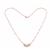 White Freshwater Cultured Trio Of Pearls Necklace On Rose Gold Plated 925 Sterling Silver (20 Inch Chain)