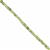 15cts Peridot Faceted Cube 3x3mm, 38cm strand