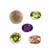 9.40cts Mixed Gemstone Collets 5pcs Oval, Cushion, 2 x Round, Oval