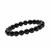 90cts Black Tourmaline Smooth Round Approx 8mm Stretchable Bracelet 17cm