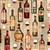 Dan Morris A Little Wine Bottles Cream Fabric 0.5m
