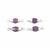 Base Metal Electroplated Gemstone Connector Approx 15x6mm with 4.63cts Amethyst Faceted Pack of 4