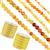 Citrus Vibes - Brazilian Orange Cracked Frosted Agate Plain Rounds 4mm, 6m & 8mm, Striped 6mm & 8mm, 1mm & 1.5mm Nylon Cords 