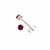 925 Sterling Silver Stud Earring with Rubellite, Approx 3.5mm (1 Pair)