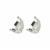 925 Sterling Silver Claw Setting with Pave Cubic Zirconia for 8x6mm Pear Gemstone (Pack of 2)