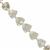 75cts Clear Quartz Faceted Trillian Approx 7 to 10mm, 19cm Strand With Spacers