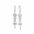 925 Sterling Silver Earring With 0.37cts White Topaz Round , 1 pair