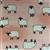 Sheep On Pink Fabric 0.5m - exclusive