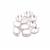 Silver Plated Base Metal 6mm Oval Claw Setting (10pcs)