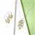 925 Sterling Silver Gemset Huggie Charms Approx 13x5mm, Peridot Round Cabochon Approx 5mm (Pack Of 2pcs)