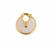 Gold 925 Sterling Silver Pendant with Mother of Pearl and White Topaz
