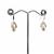 925 Sterling Silver Dragon Egg Earrings White Zircon & With Freshwater Cultured Pearls (1 Pair)