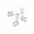 Silver Plated Base Metal Bamboo Spacer Beads, Approx 8x12mm, 5pcs