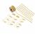 Gold Plated Base Metal Findings Pack of 4 Designs