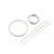 Silver Plated Base Metal Shaped Wire Bundle (Pack of 5 Pcs)