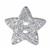 Silver Glitter Star Buttons 18mm (50pcs)