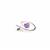 925 Sterling Silver Nature Theme Adjustable Rings With 0.80cts Amethyst & Citrine Cabochons (2 Designs) ( Butterfly & Bee)