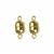 Gold Plated 925 Sterling Silver Plain Magnetic Clasp, Approx 6mm, 2 Pcs