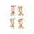 Rose Gold 925 Sterling Silver 2 Multi Strand Bullet Clasp 4pcs