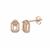 Rose Gold Plated 925 Sterling Silver Octagon Earring Mounts (To fit 6x4mm gemstone) - 1 Pair