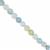 95cts Multi-Colour Aquamarine Faceted Rounds Approx 6mm, 38cm Strand