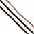 Rose Gold Plated 925 Sterling Silver,  Black Spinel Faceted Cube & Square Slice Spacer Pr