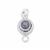925 Sterling Silver Box Clasp with 0.58cts Tanzanite Round