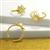 12 Months of Gold Plated 925 Sterling Silver Birthstone Star Adjustable Ring Mounts with Multi Gemstone Approx 5mm