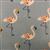 Flamingos On Blue Fabric 0.5m - exclusive
