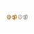 925 Sterling Silver Spacers with White Topaz, Approx 3mm Pack of 2 Pcs