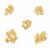 Gold Plated 925 Sterling Silver Flower Shape Bead Caps, 50pcs