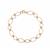 Rose Gold Plated 925 Sterling Silver Oval Link Textured Efected Bracelet, Approx 7.5inch with lobster clasp