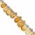 100cts Citrine Top Side Drill Smooth Drop Approx 8x4 to 13.5x9mm, 21cm Strand with Spacers
