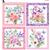 The Crafty Witches Sweet Bouquet Bouquets 4 Square Fabric Panel (70 x 75cm)