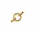 Cubic Zirconia Pave Set Gold Plated Base Metal Clasp